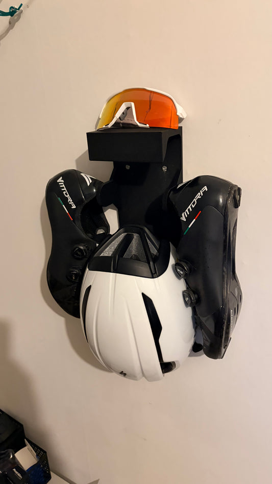 Muurbeugel - Geschikt voor helm, fietsschoenen en (sport)bril