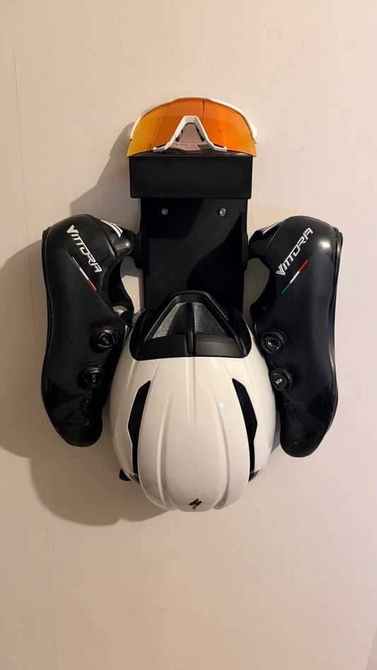 Muurbeugel - Geschikt voor helm, fietsschoenen en (sport)bril