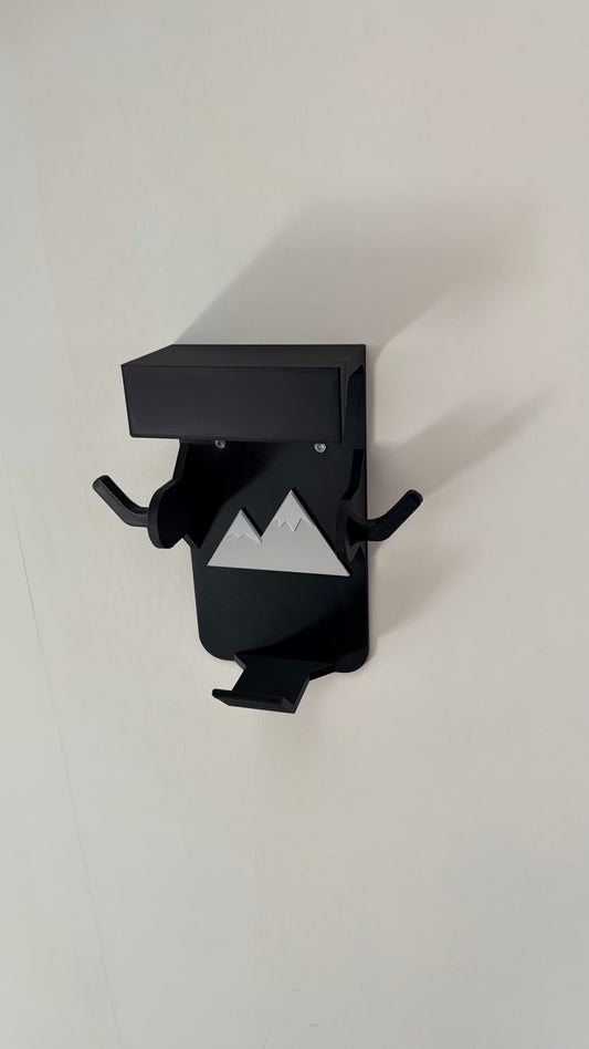 Muurbeugel - Geschikt voor helm, fietsschoenen en (sport)bril